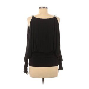 Boston Proper Black Dolman Cold Shoulder Dressy Top Blouse Shirt Evening Size XS